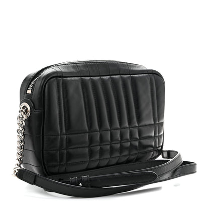 Calfskin Quilted Small Lola Camera Bag Black