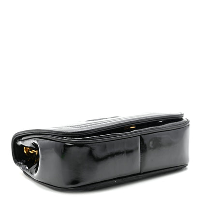 Patent Mini Flap Black