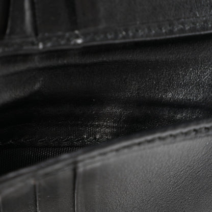 Plutone Calfskin Logo Bi-Fold Wallet Black
