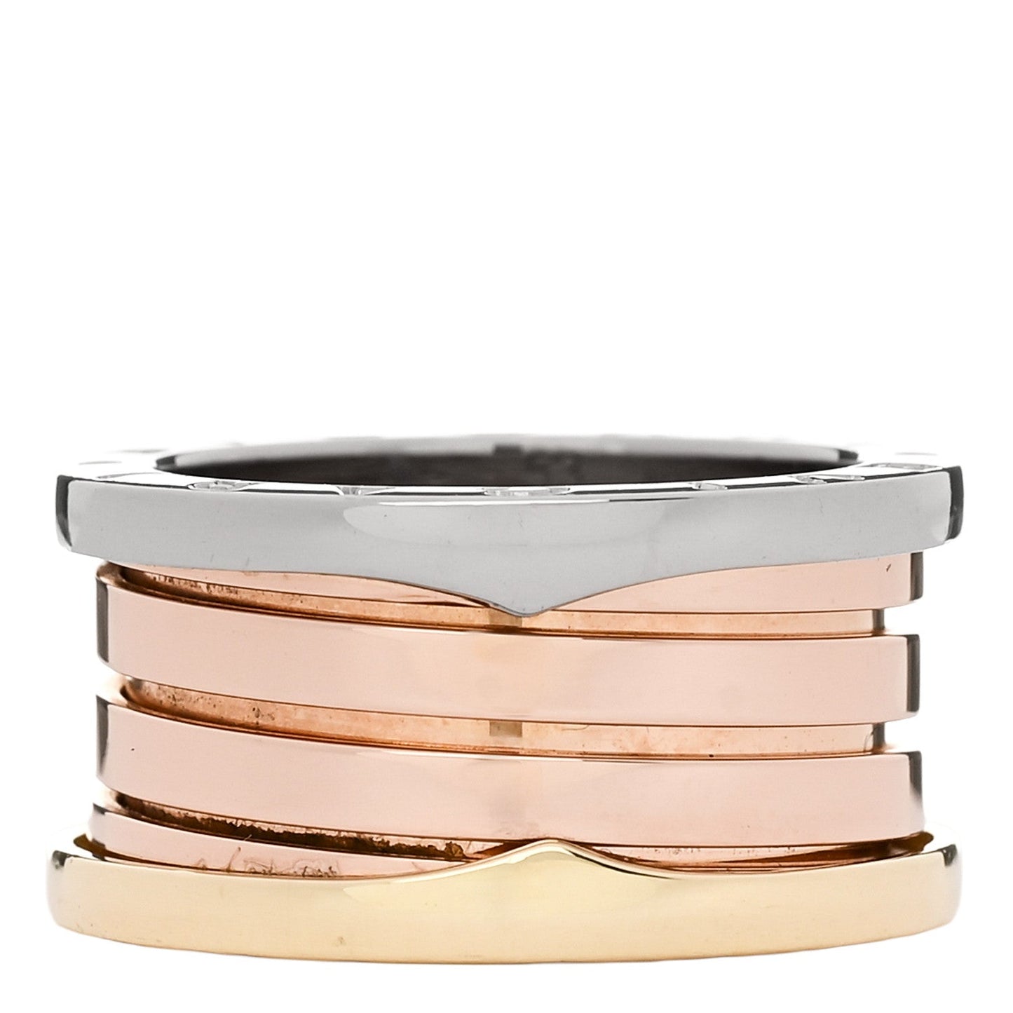 18K Rose White Yellow Gold B.Zero1 Four-Band Ring 53 6.5