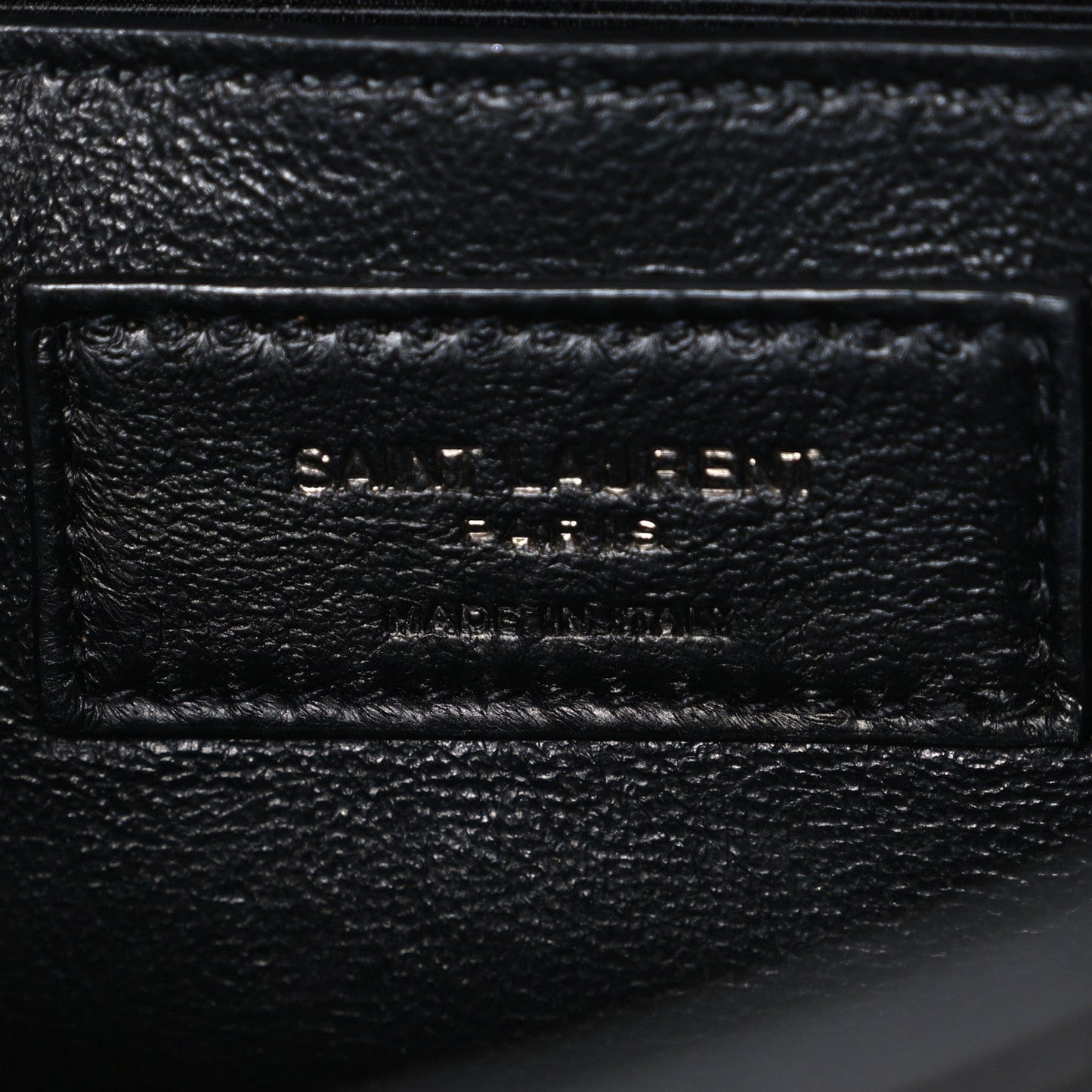 Grain De Poudre Textured Mixed Matelasse Triquilt Small Monogram Monochrome Satchel Black