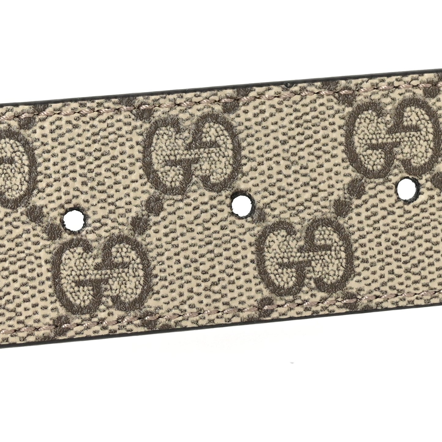 GG Supreme Monogram Reversible GG Marmont Belt 95 38 Beige Ebony New Acero