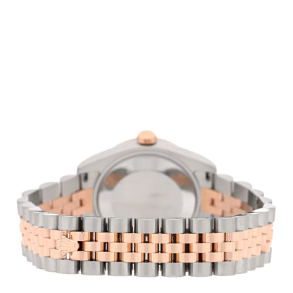 Rolex Stainless Steel 18K Everose Gold Diamond 31mm Oyster Perpetual Datejust Watch Chocolate Roman 178341