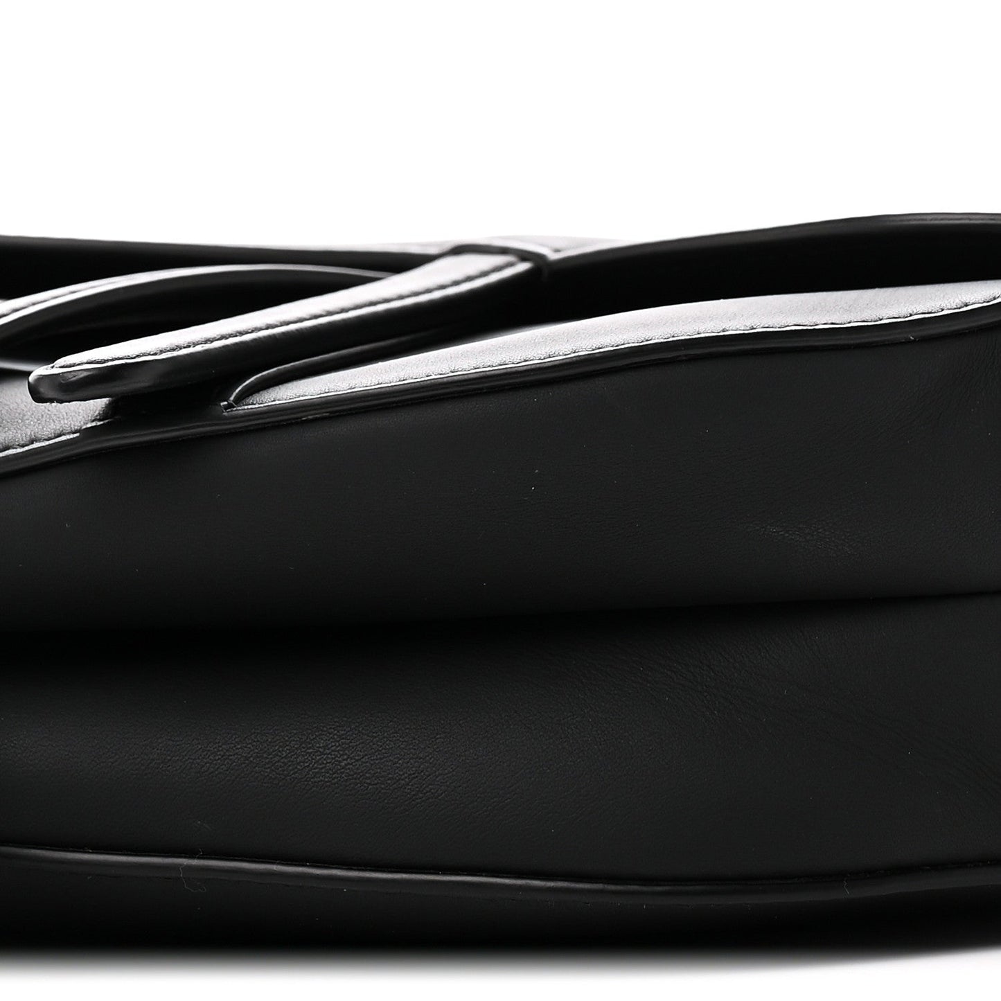 Ultra Matte Calfskin Saddle Bag Black