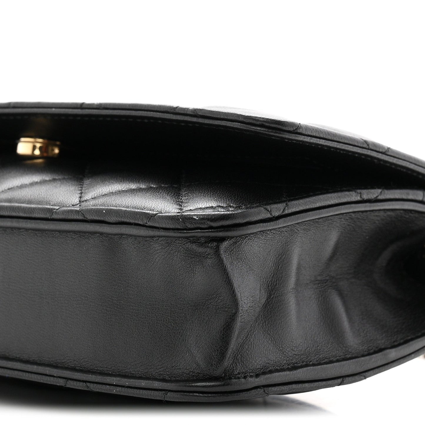 Lambskin Quilted Wallet On Chain WOC Black