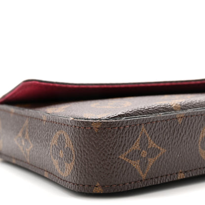Monogram Pochette Felicie Chain Wallet Fuchsia