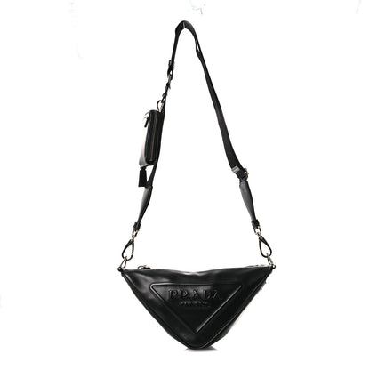 Grace Lux Triangle Shoulder Bag Black