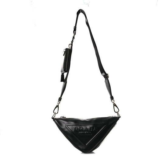 Grace Lux Triangle Shoulder Bag Black