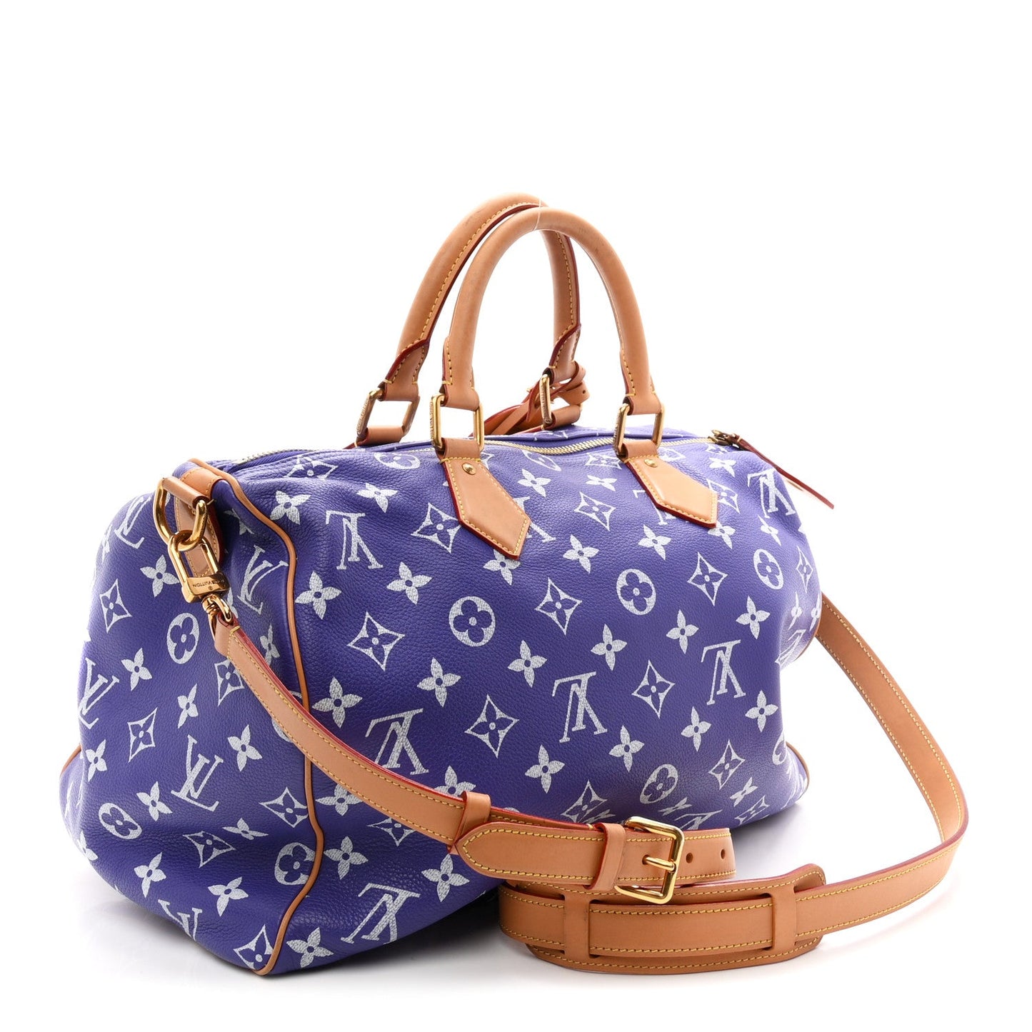 Calfskin Monogram Speedy P9 Bandouliere 40 Amethyst