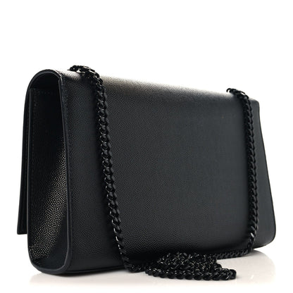 Grain De Poudre Medium Classic Monogram Monochrome Kate Satchel Black