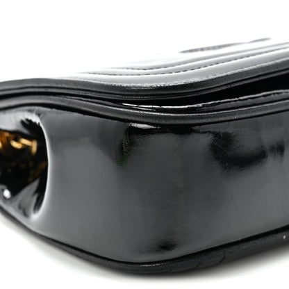 Patent Mini Flap Black
