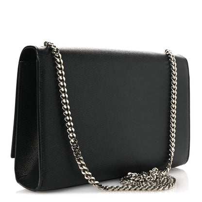 Grain De Poudre Medium Classic Monogram Kate Satchel Black