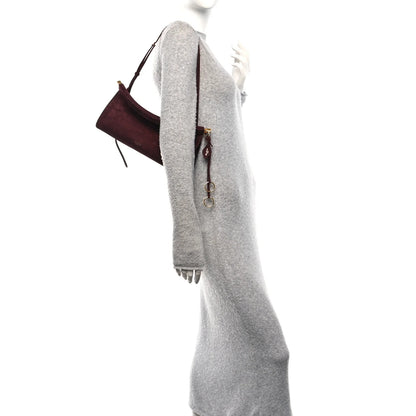 Alaia Nubuck Medium Le Click East West Bag Rouge Grenat
