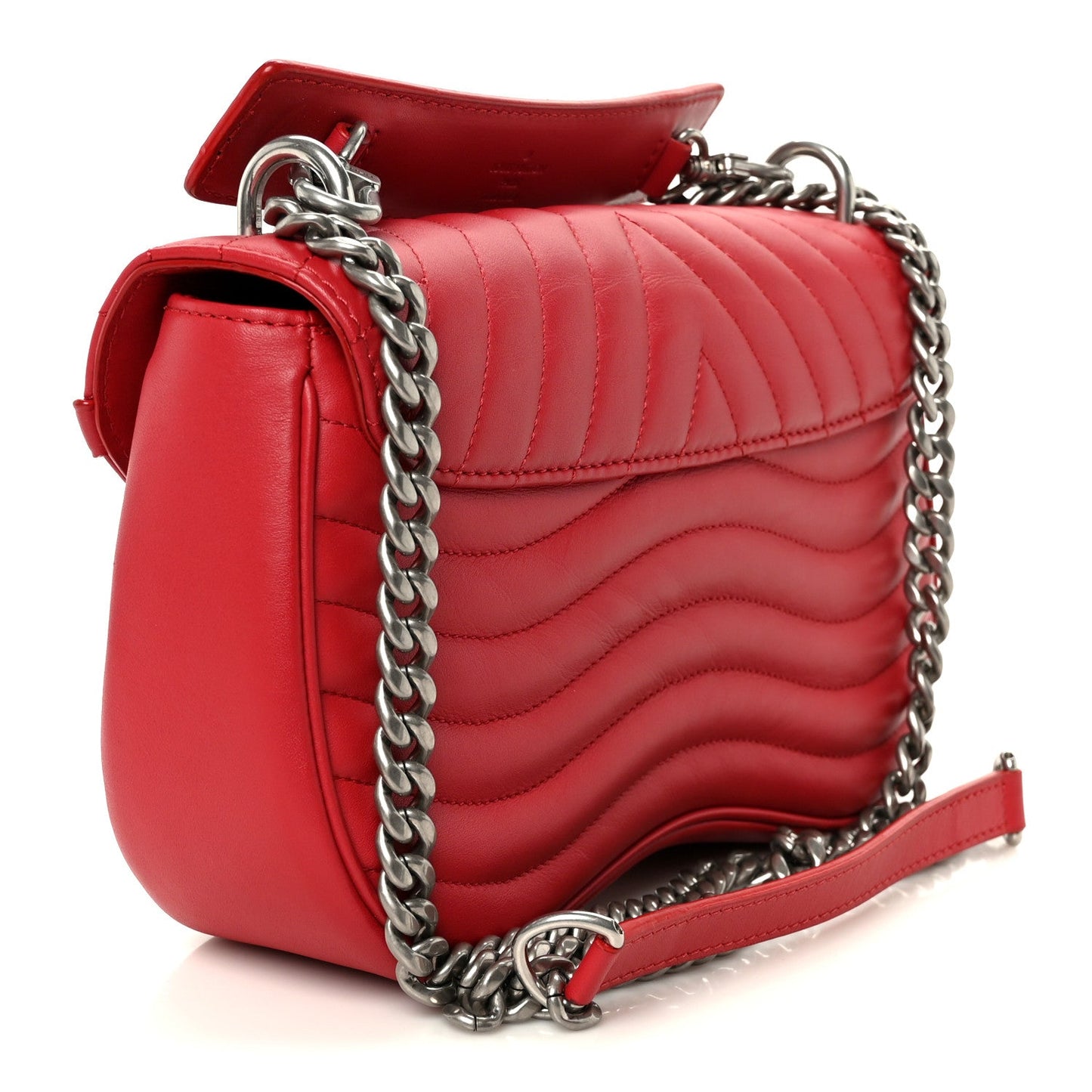 Calfskin New Wave Chain MM Ecarlate