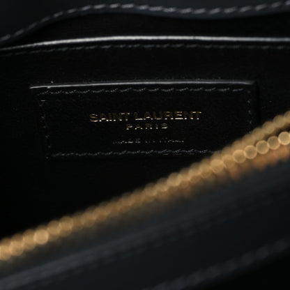 Calfskin Y Quilted Monogram Small Loulou Chain Satchel Dark Smog