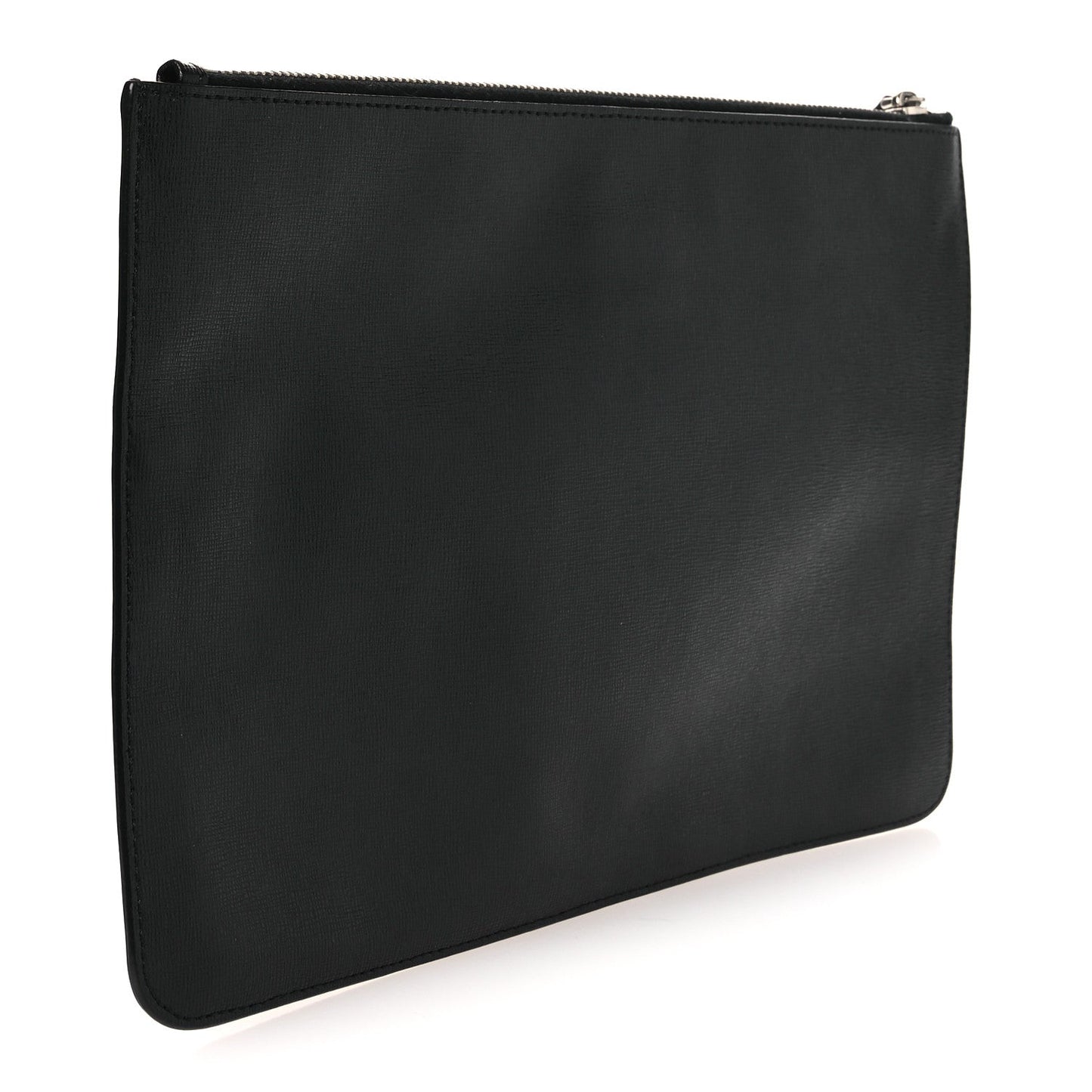 Vitello Elite Flamingo Mink Karlito Studded Pouch Black White Plaster