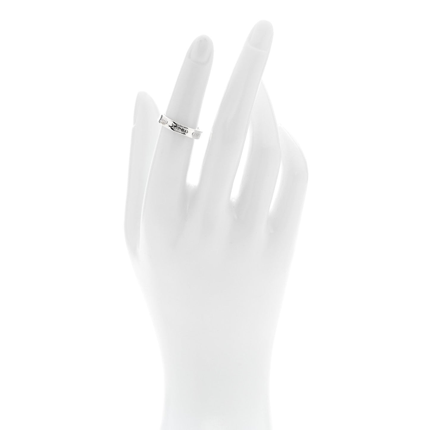 Sterling Silver Narrow 1837 Band Ring 49 5