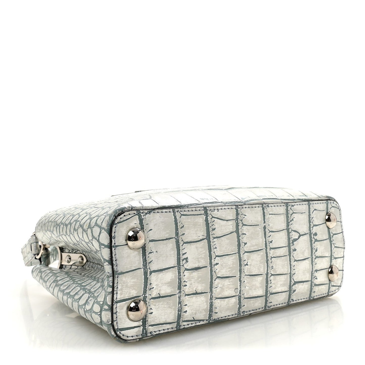Alligator Capucines BB Blue Silver