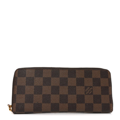 Damier Ebene Clemence Wallet Rose Ballerine
