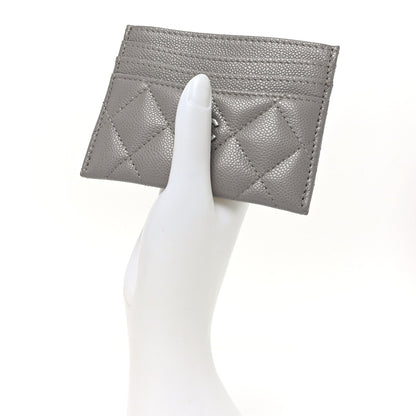 Caviar Quilted Multi Card Holder Dark Grey