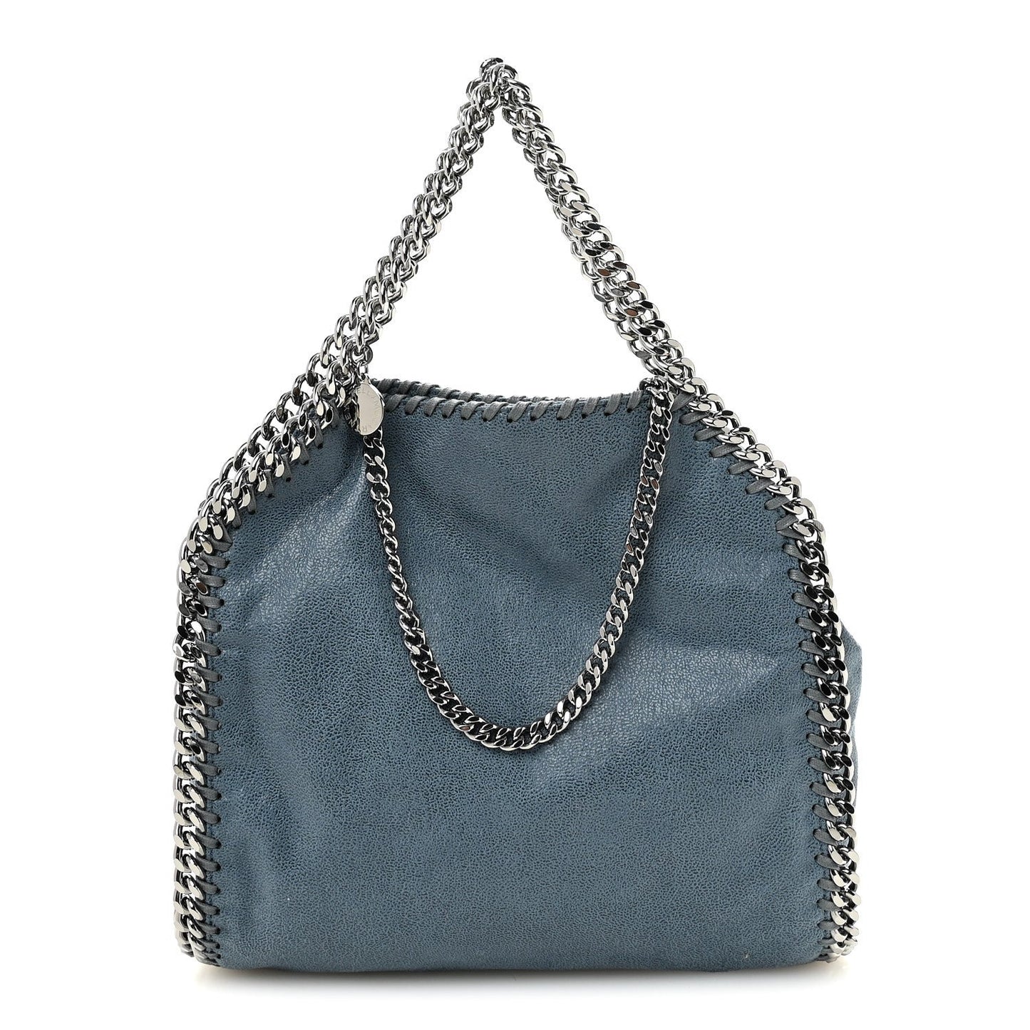 Shaggy Deer Mini Falabella Fold Over Tote Light Blue