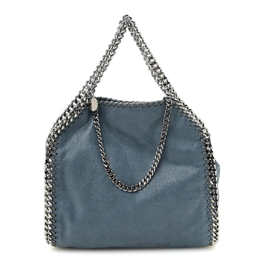 Shaggy Deer Mini Falabella Fold Over Tote Light Blue
