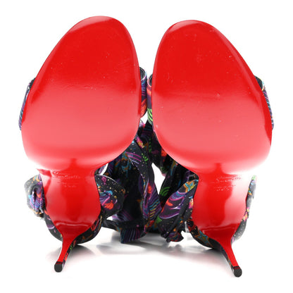 Crepe Satin Starlight Sandale Du Desert 100 Ankle Wrap Sandals  39.5 Black Multicolor
