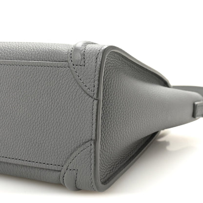 Drummed Calfskin Nano Luggage Kohl