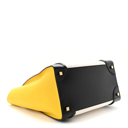 Elephant Calfskin Mini Tri-Color Luggage Optic White Yellow