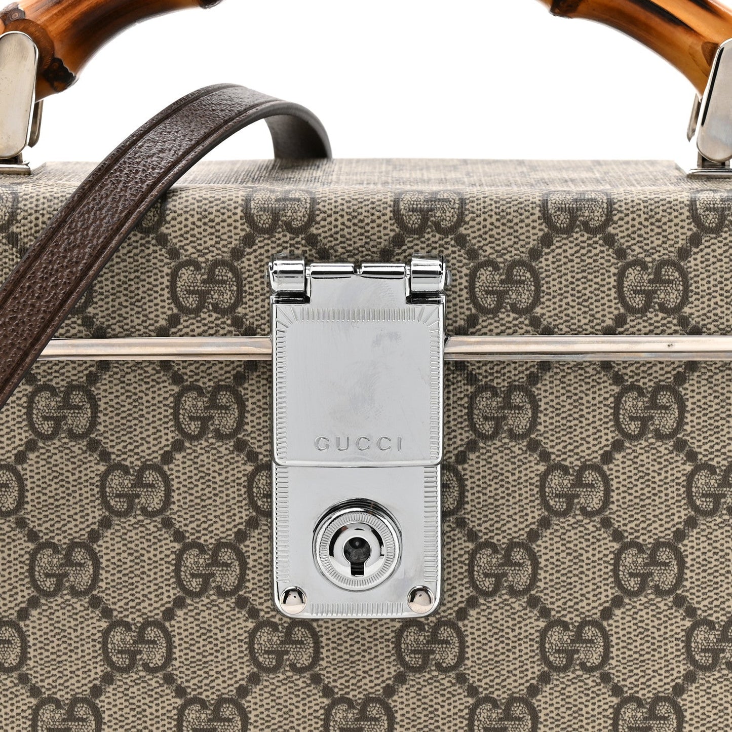 GG Supreme Monogram Globe-Trotter Beauty Case Brown