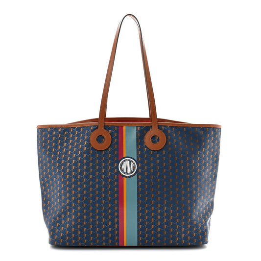 Canvas 1920 Calfskin Oh! Tote Ruban GM Indigo Bronze Cognac