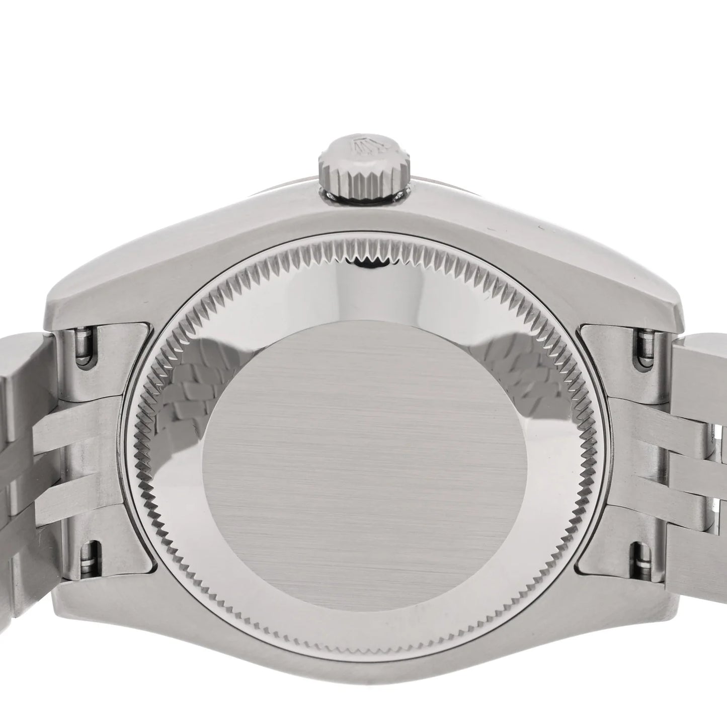 Rolex Stainless Steel 18K White Gold Diamond 31mm Oyster Perpetual Datejust Watch Black 178274