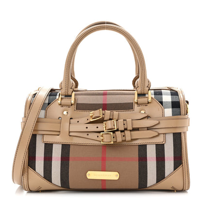 House Check Bridle Calfskin Medium Alchester Bowling Bag Trench
