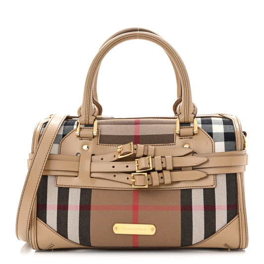 House Check Bridle Calfskin Medium Alchester Bowling Bag Trench