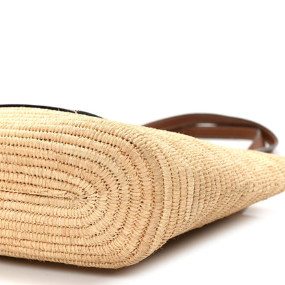 Raffia Small Square Basket Tote Bag Natural Tan
