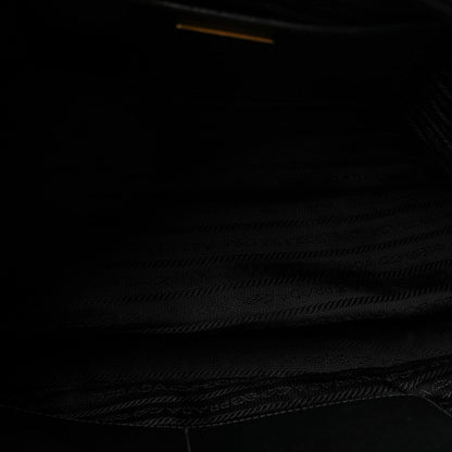 Saffiano Large Galleria Double Zip Tote Black