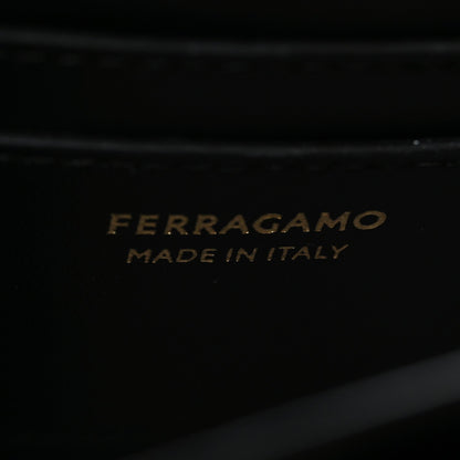 Calfskin Double Gancini Crossbody Black