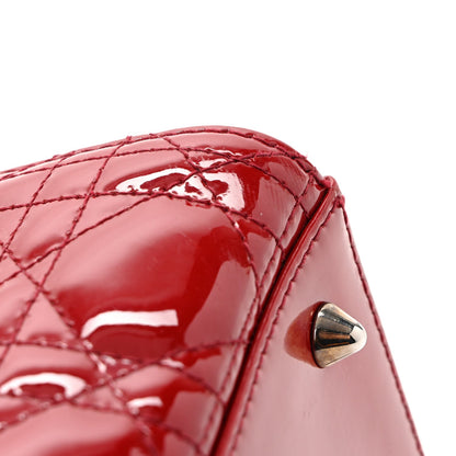 Patent Cannage Medium Lady Dior Red