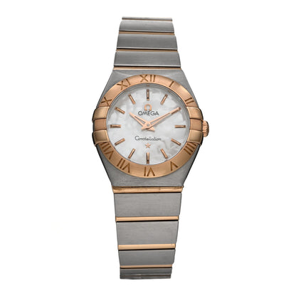 Stainless Steel 18K Red Gold Mother of Pearl 24mm Constellation Quartz Watch 123.20.24.60.05.001