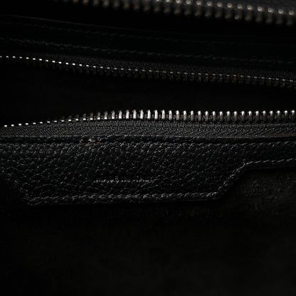 Drummed Calfskin Mini Luggage Black