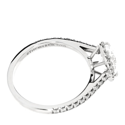 Platinum Diamond 1.09ct Soleste Oval Cut Halo Engagement Ring 50 5.25