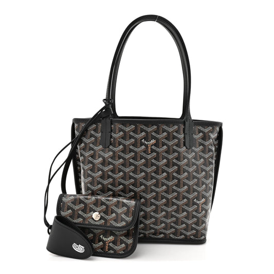 Goyardine Reversible Mini Anjou Black