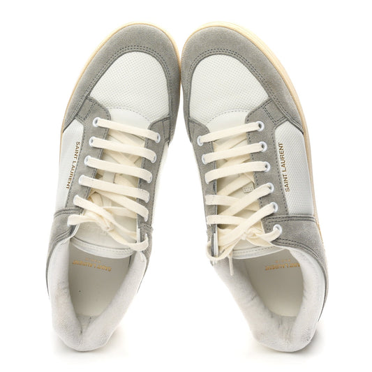 Calfskin Perforated Suede Mens SL61 Sneakers 45 Blanc Optique Paris