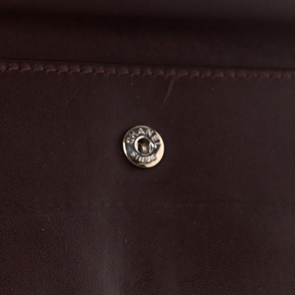 Caviar Quilted Large Flap Wallet Burgundy