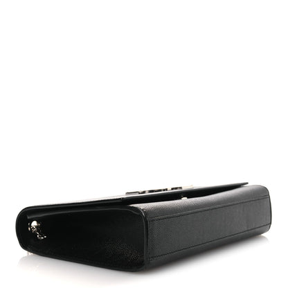 Grain De Poudre Medium Classic Monogram Kate Satchel Black