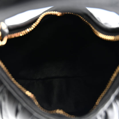 Nappa Matelasse Mini Wander Hobo Black