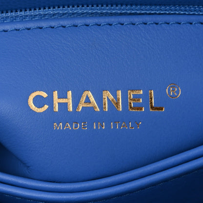 Caviar Quilted Mini Coco Handle Flap Blue