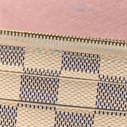 Damier Azur Emilie Wallet Rose Ballerine