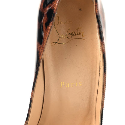 Patent Glitter Leopard Print Pigalle Follies 100 Pumps 38 Gold