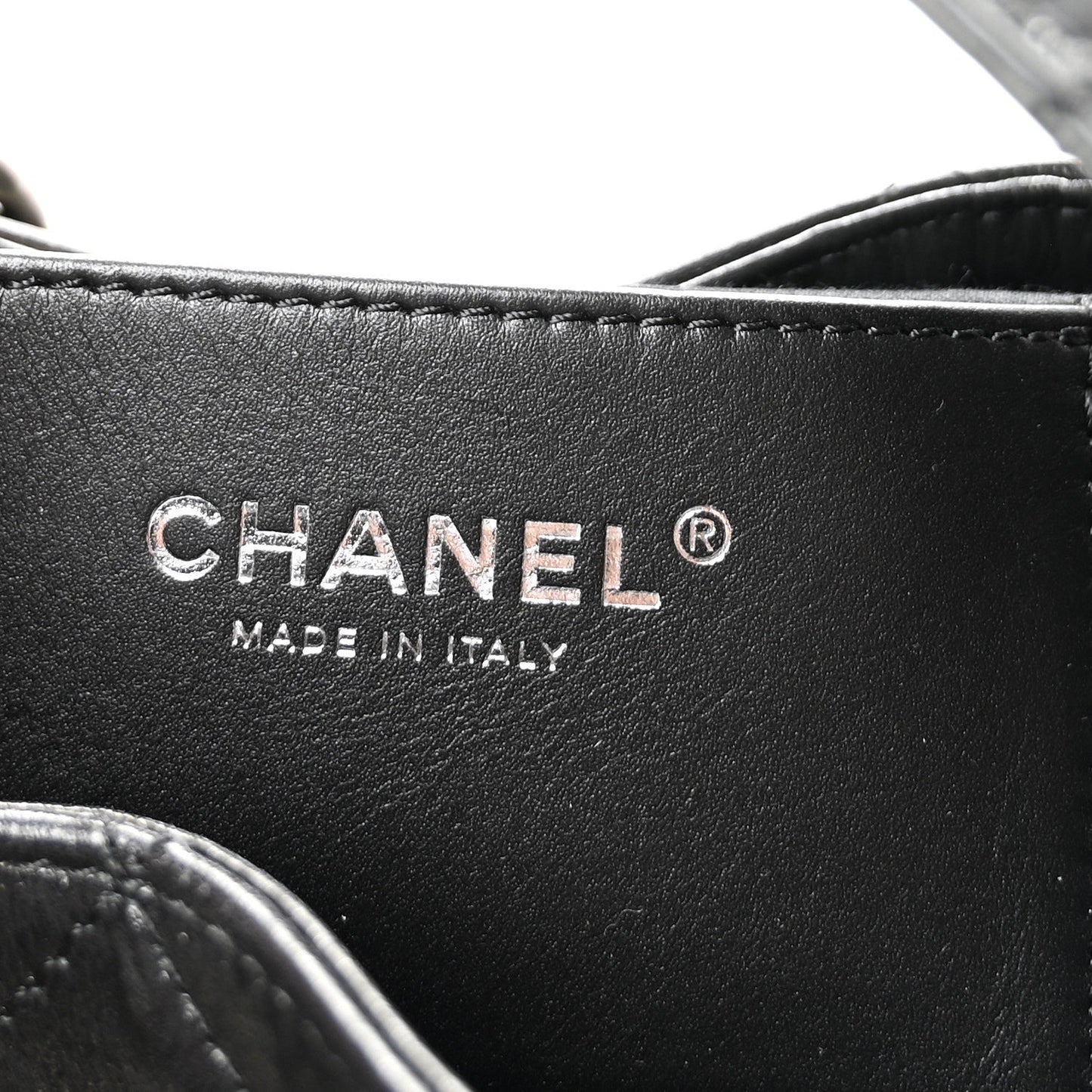 Shiny Crumpled Calfskin Quilted Small Chanel 25 Handbag Black